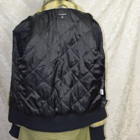 90’s Le Chateau Yellow Plaid Bomber Jacket - Picture 12 of 16